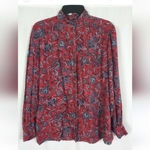 Country sophisticates by Pendleton women's long sleeve vintage blouse size 12